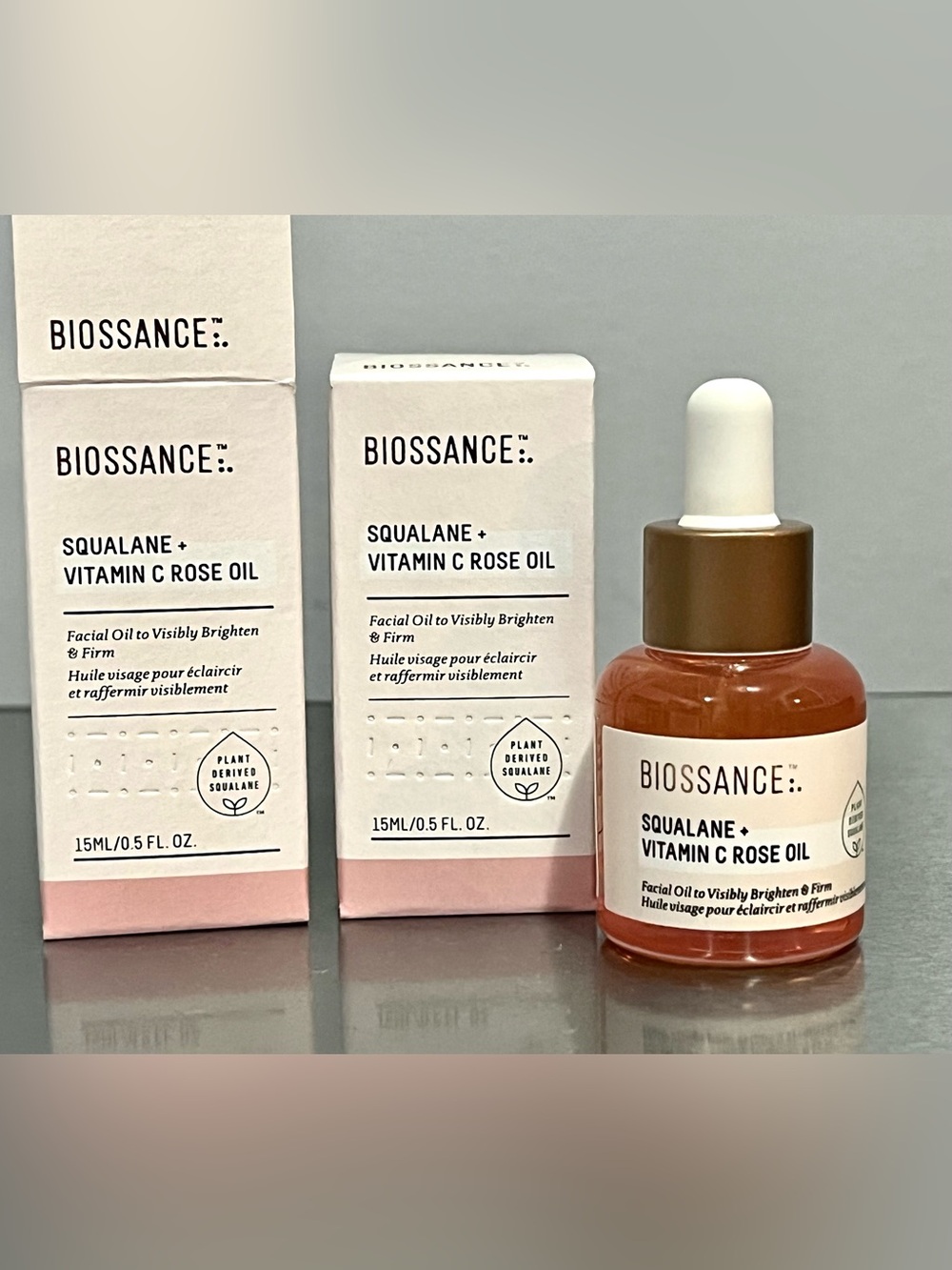 Biossance Squalane + Vitamin C Rose Oil 0.5 oz
•